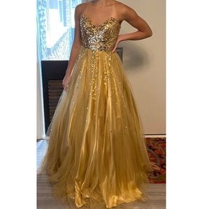 Gold Formal/Prom Dress